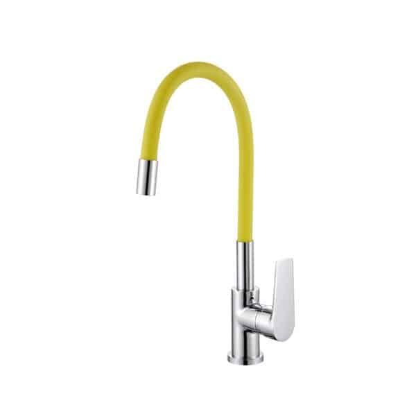 Rubber hose Kitchen Faucet 8012 yellow