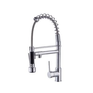 Single Handle Spring Kitchen Faucet with Pull Out Sprayer