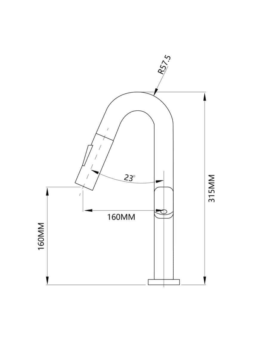 1 hole Featuring Power Boost Kitchen Mixer Faucet