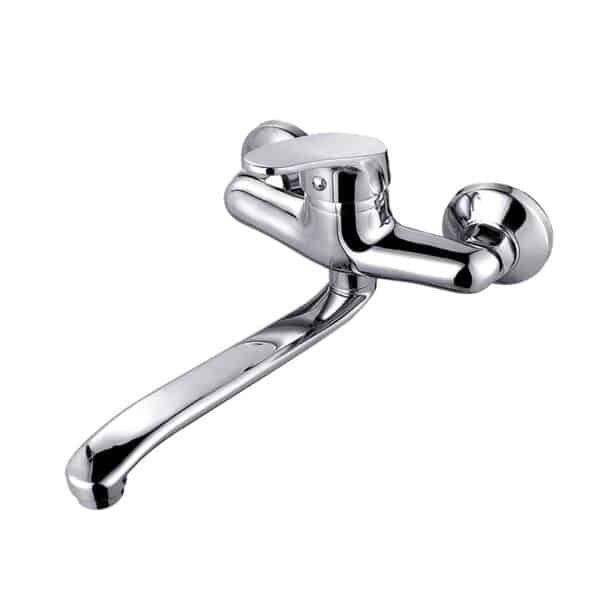 Single Handle Wall Mount Kitchen Faucet With Long Tube