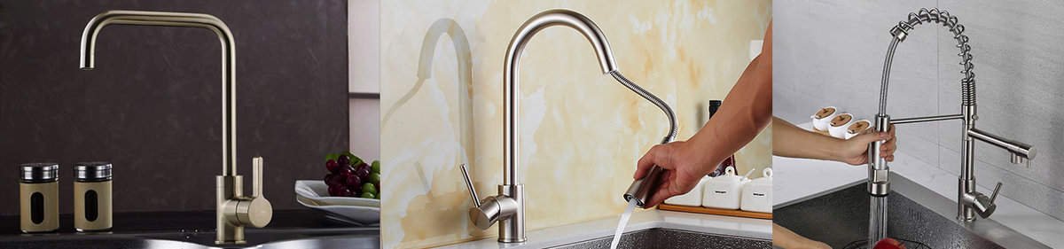 Brushed nickel kitchen faucet VS Chrome kitchen faucet-Faucet
