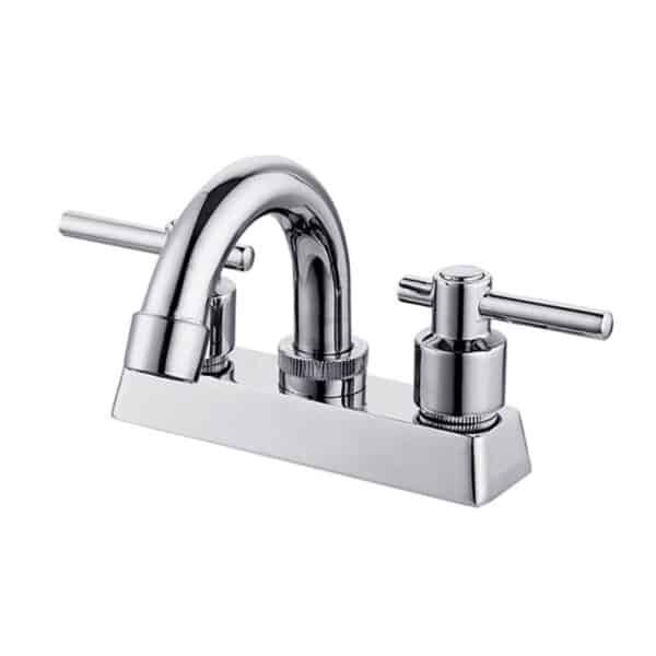 Chrome 2-handle 4-in Centerset WaterSense Mid-arc Bathroom Sink Faucet