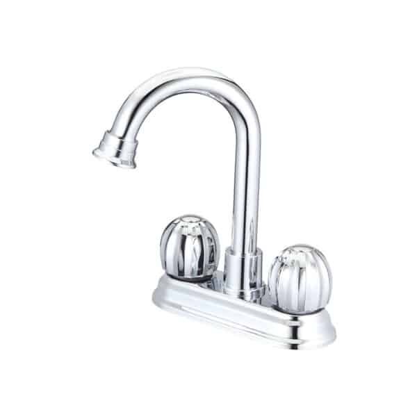 4 Inch Centerset Bathroom Lavatory Faucet 2 Handle Polished Chrome Ball Handle