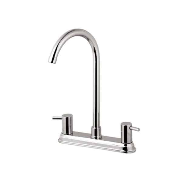 Faucet FaucetU Juego central de 2 manijas de 8 pulgadas Mezcla de grifos para fregadero de cocina 8006