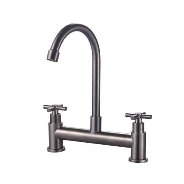 2-Handle Basin Faucet 304 Stainless Steel Material S-5002-T