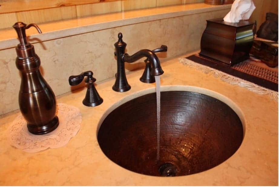 Copper faucet finishes