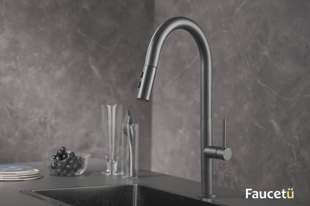 kitchen faucet finishes-Pull-down-faucets