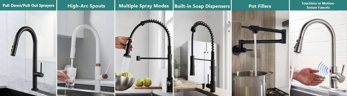 difference kitchen faucets and bathroom faucets Kitchen Faucets Features and Functionality