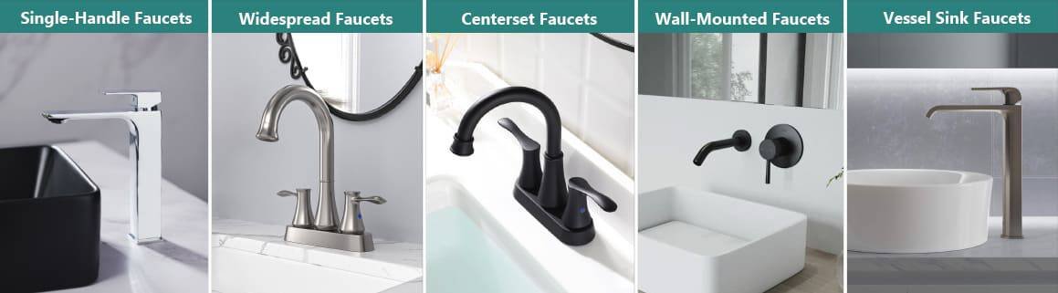 kitchen faucets and bathroom faucets Bathroom Faucet Handle Configurations