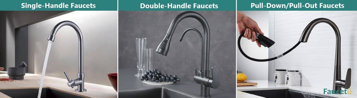 kitchen faucets and bathroom faucets Kitchen Faucet Handle Configurations