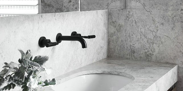 black basin Wall-Mounted Faucets