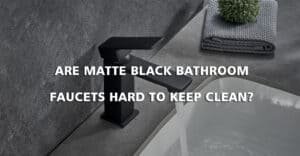 Трудно ли содержать в чистоте матовые черные смесители для ванной комнаты