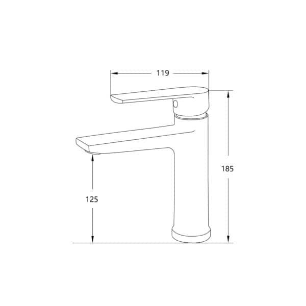 Hot Brazil Short Basin Faucet L-2023001 Modern Design Meets High Quality drawing