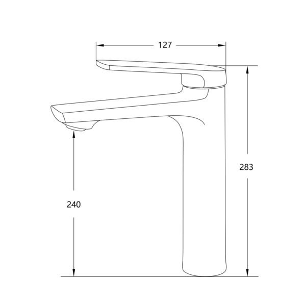 Single Handle Tall Faucet LA-2023005 drawing