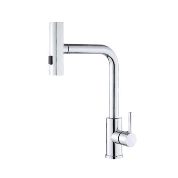 Waterfall Kitchen Faucet with Pull-Down Sprayer P-8069 SS