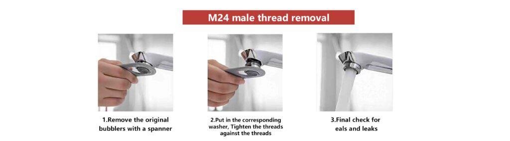 faucet aerator change step