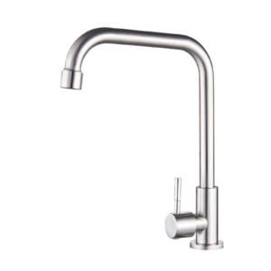 Deck Mounted Ware Sıhhi Tek Soğuk Lavabo Musluğu – Paslanmaz Çelik Mutfak Soğuk Musluğu PP-5001-N