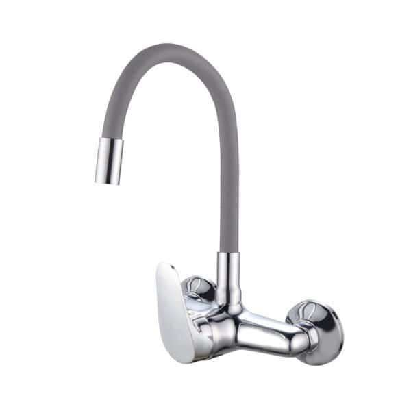 Flexible 360 degree Swivel Spout Kitchen Mixer Tap with Colorful Bendable Hose SE-6031-grey