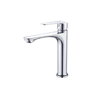 Sleek Single Cold Sink Faucet Modern Chrome Bathroom Tap N-32002