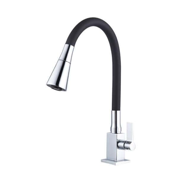 Tap Swan Neck Flexible Swivel Spout P-7022 black