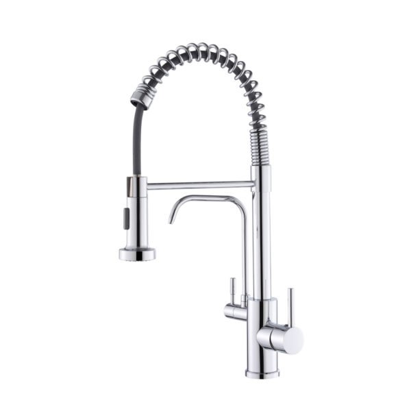 Torneira De Bancada Gourmet Para Cozinha P:filtro Quente E Frio Misturador Monocomando Inox Escovado PJ-5009C