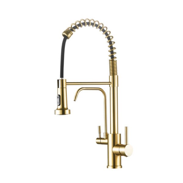 Torneira De Bancada Gourmet Para Cozinha P:filtro Quente E Frio Misturador Monocomando Inox Escovado PJ-5009C-G