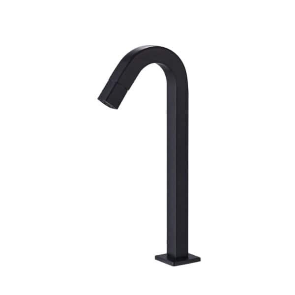 Square Washbasin Faucet High Spout Black NA-22016-B