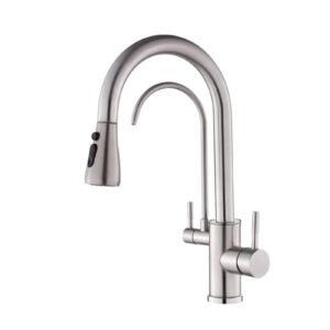 Torneira Para Cozinha De Gourmet Com Saida Para Filtro Inox PJ-5009-N
