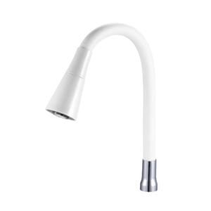 Water Tap Hose Pipe Tube Adjustable Flexible Faucet Z-001-White