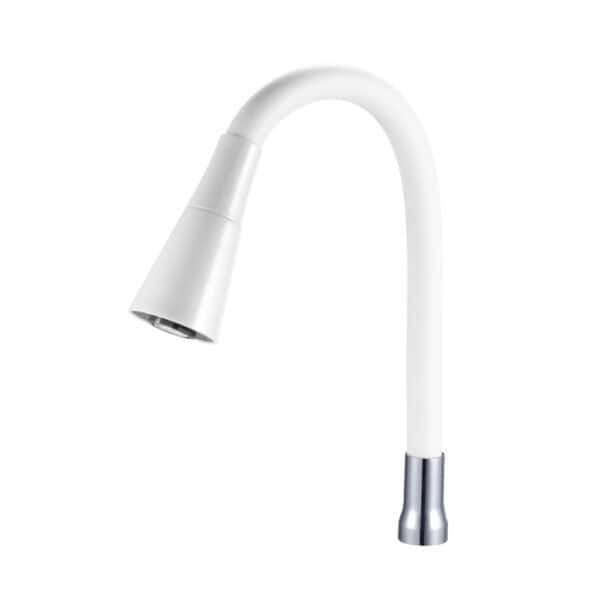 Water Tap Hose Pipe Tube Adjustable Flexible Faucet Z-001-White