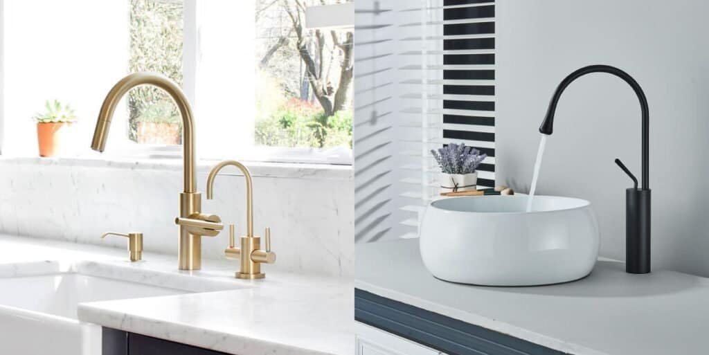 Matte Black and Brushed Gold Finishes