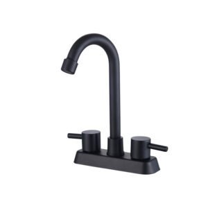Color negro mate con grifo para lavamanos 4 pulgadas y grifo de lavabo de baño de 4 polgadas MBE-401816-B