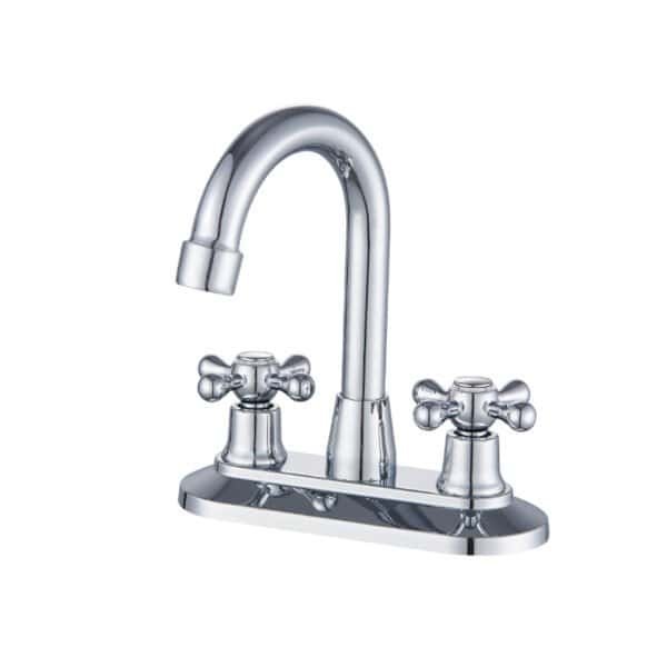 Grifería moderna para baño con grifo para lavamanos 4 pulgadas y mezcladora para baño duomando 4 pulgadas metal MBD-470117