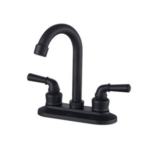 Grifería negra mate para baño con mezcladora para lavamanos con palanca y moderno MBD-401211-B