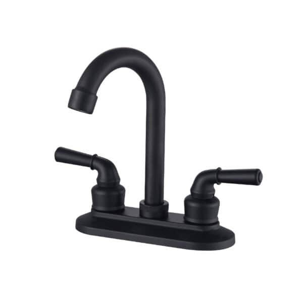 Grifería negra mate para baño con mezcladora para lavamanos con palanca y moderno MBD-401211-B