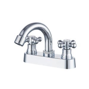 Grifo de lavabo de baño de 4 pulgadas con llave para lavabo corona 4 pulgadas cromado y grifería moderna para baño MPE-470111