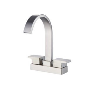 MBH-403998-N Grifería mezclador le haghaidh lavamanos de 4 pulgadas le llave do lavabo corona 4 pulgadas agus níquel cepillado agus mezcladora baño 4 pulgadas doble manija