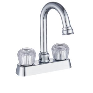 MPE-403057 Llave para lavabo corona 4 pulgadas cromado con mezcladora baño 4 pulgadas doble manija y grifería moderna para baño