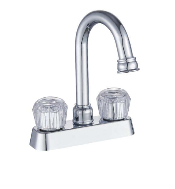 MPE-403057 Llave para lavabo corona 4 pulgadas cromado con mezcladora baño 4 pulgadas doble manija y grifería moderna para baño