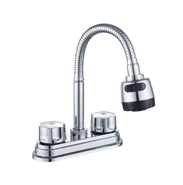 MBA-460101 Grifo de lavabo de baño de 4 pulgadas con grifo lavabo 3 orificios 4 pulgadas y mezcladora baño 4 pulgadas doble manija