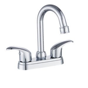 MBB-402058 Grifo de baño cromato 4 pulgadas con mezcladora para lavamanos con palanca y mezcladora para baño duomando 4 pulgadas metal
