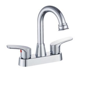 MBF-400456 Mezcladora para lavamanos con palanca con mezcladora baño 4 pulgadas doble manija y grifos para lavabos para baño