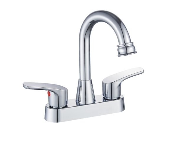 MBF-400456 Mezcladora para lavamanos con palanca con mezcladora baño 4 pulgadas doble manija y grifos para lavabos para baño