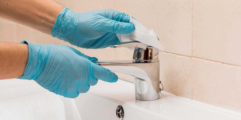 Preventing faucet rust and corrosion by drying