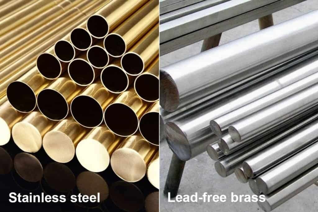 stainless steel vs brass lead-free faucet material