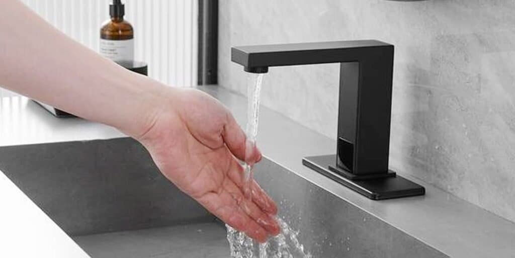 Smart Faucet Technology-Smart Matte Black Bathroom Faucet