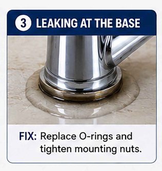 3. Faucet Leaking Around the Base