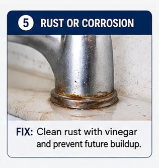 5. Rust or Corrosion on Faucet