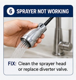 6. Faucet Sprayer Not Working