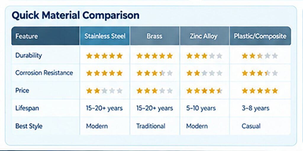 Kitchen Faucet Materials